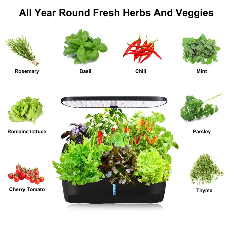 Smart Hydroponic Gardening System - 6Plant/12Plant