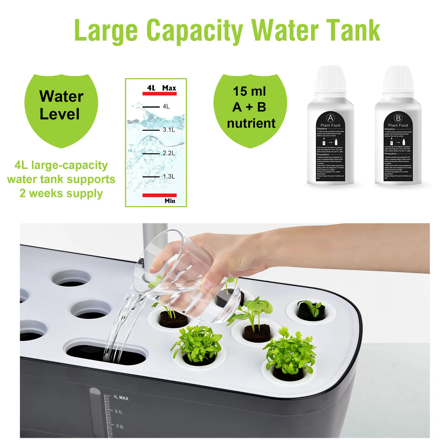 Smart Hydroponic Gardening System - 6Plant/12Plant