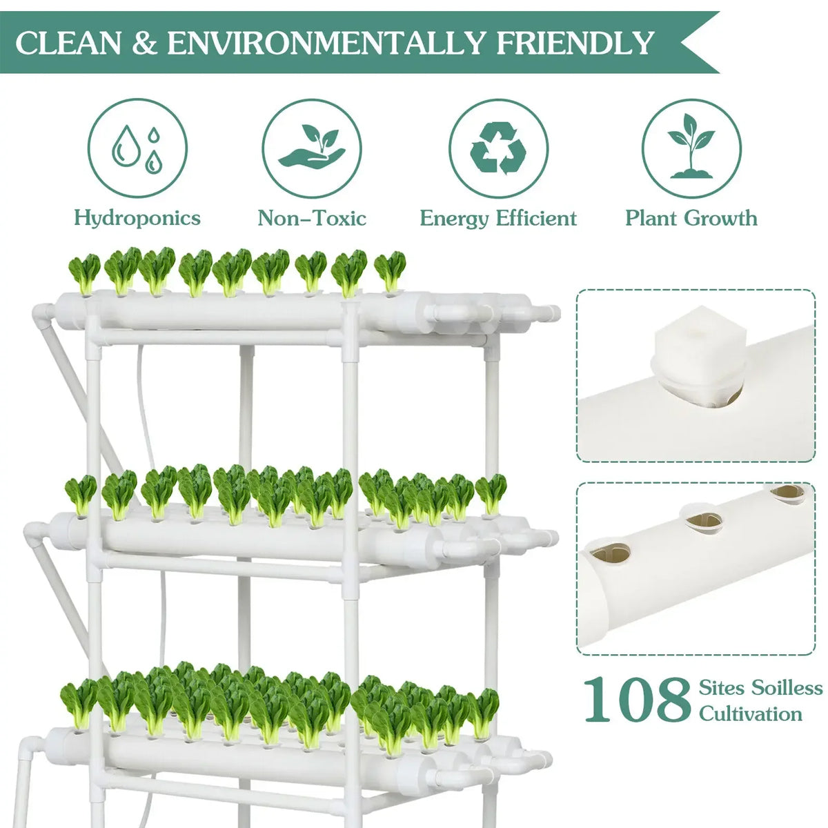 Hydroponics Growing System - 108 Plants/3-Layer (Premium)