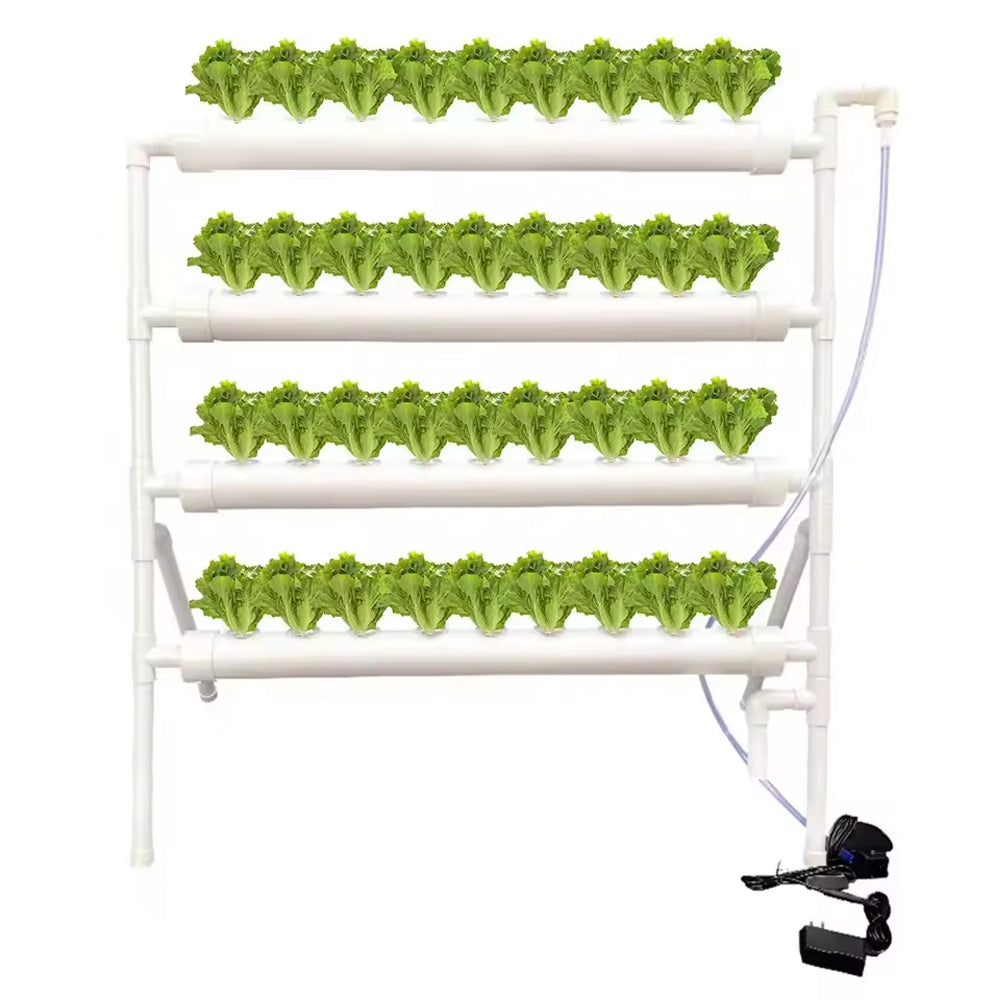 Hydroponics System - 36 Holes/4 LAYERS - PVC Pipe